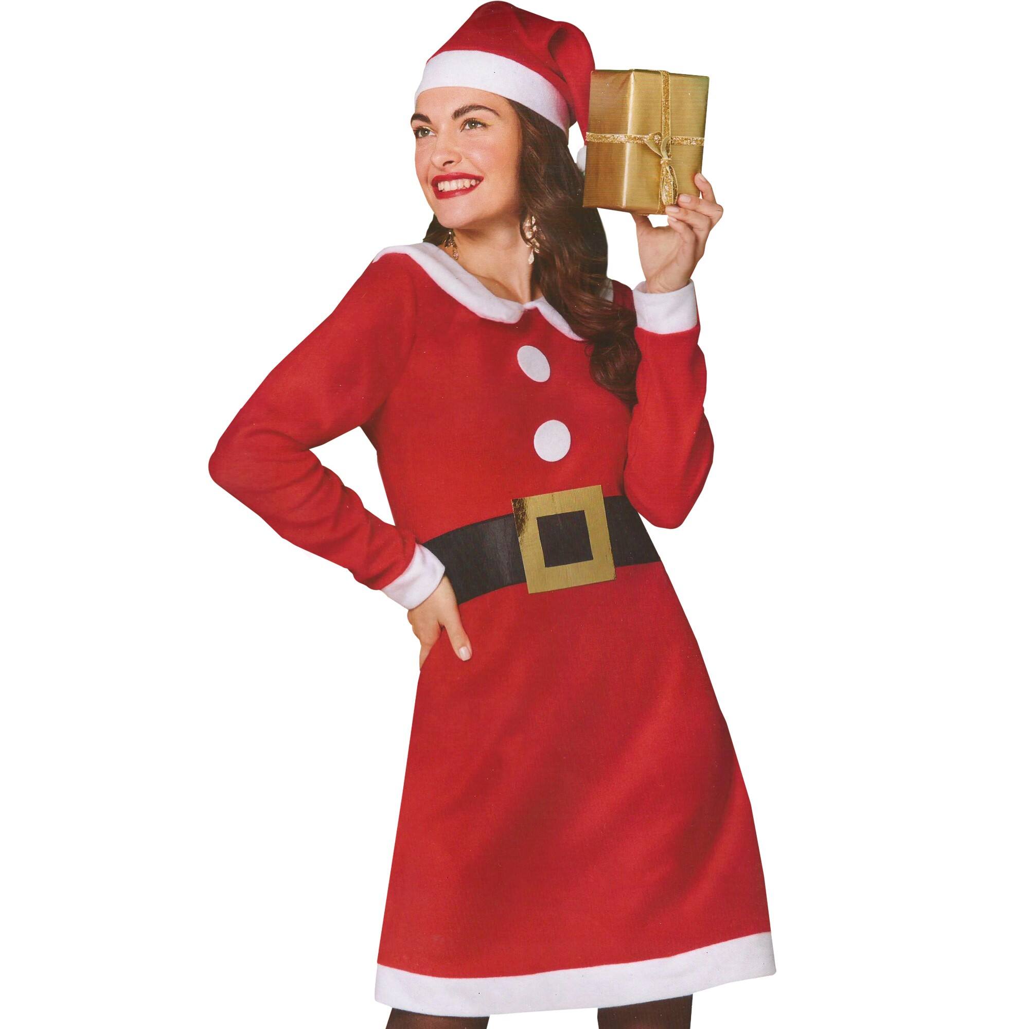 41" Women's Red & White Mrs. Claus Costume Set - Medium